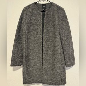 Chic Open Front Wool Blend Coat